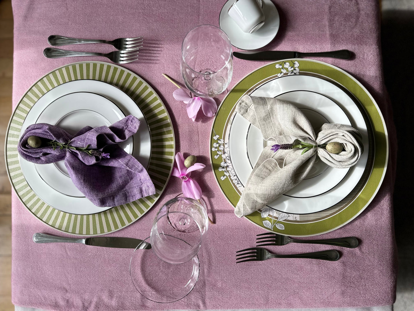 Set - 3Chic - Farfalle e Righe Verdi