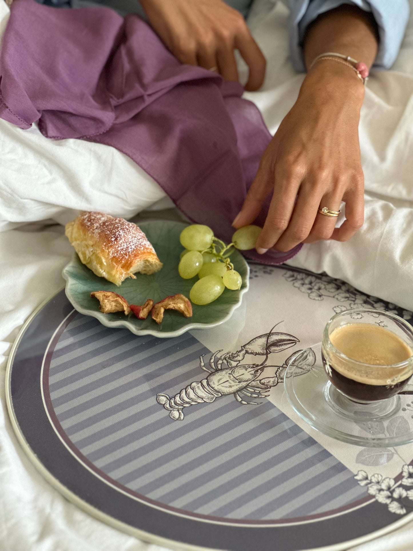 Set - 3Chic - Aragosta e Righe Viola