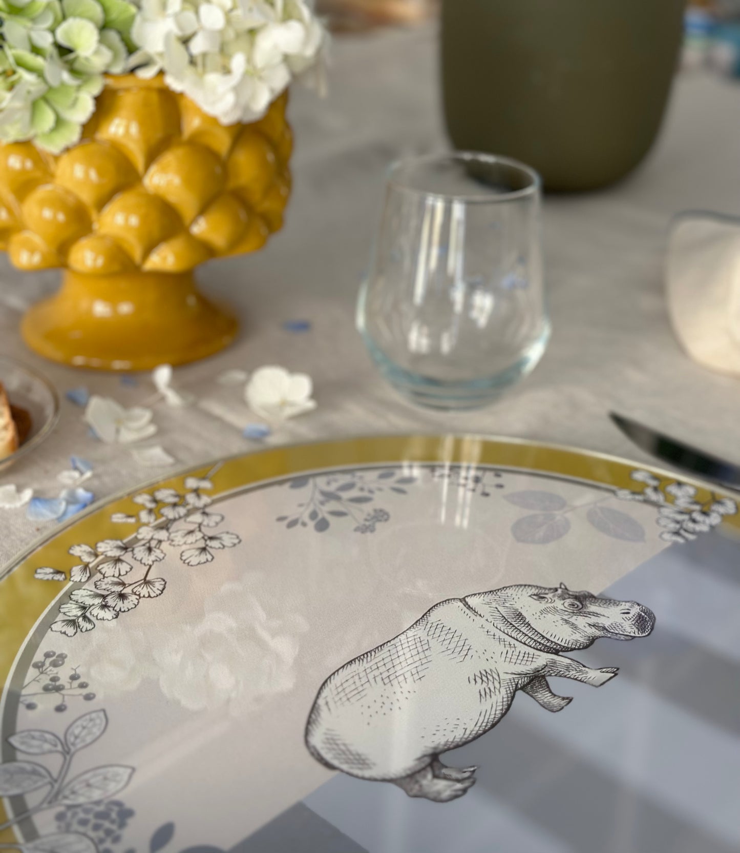 Set - 3Chic - Ippopotamo e Righe Gialle