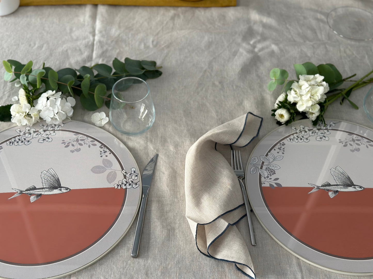 Set - 3Chic - Pesce volante e Righe Grigie