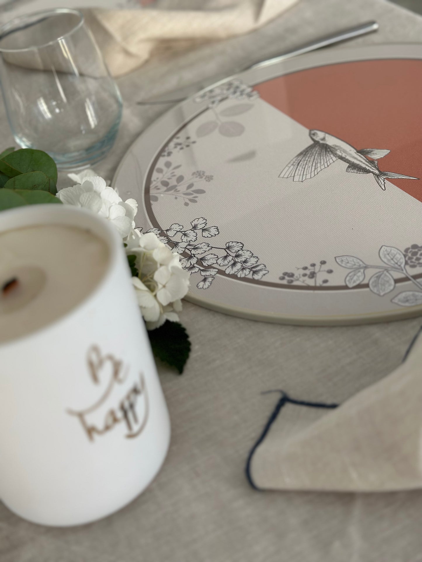 Set - 3Chic - Pesce volante e Righe Grigie