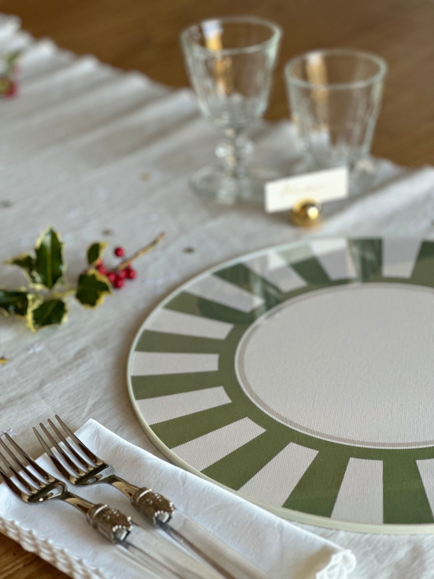Set - 3Chic - Orso e Righe Verdi