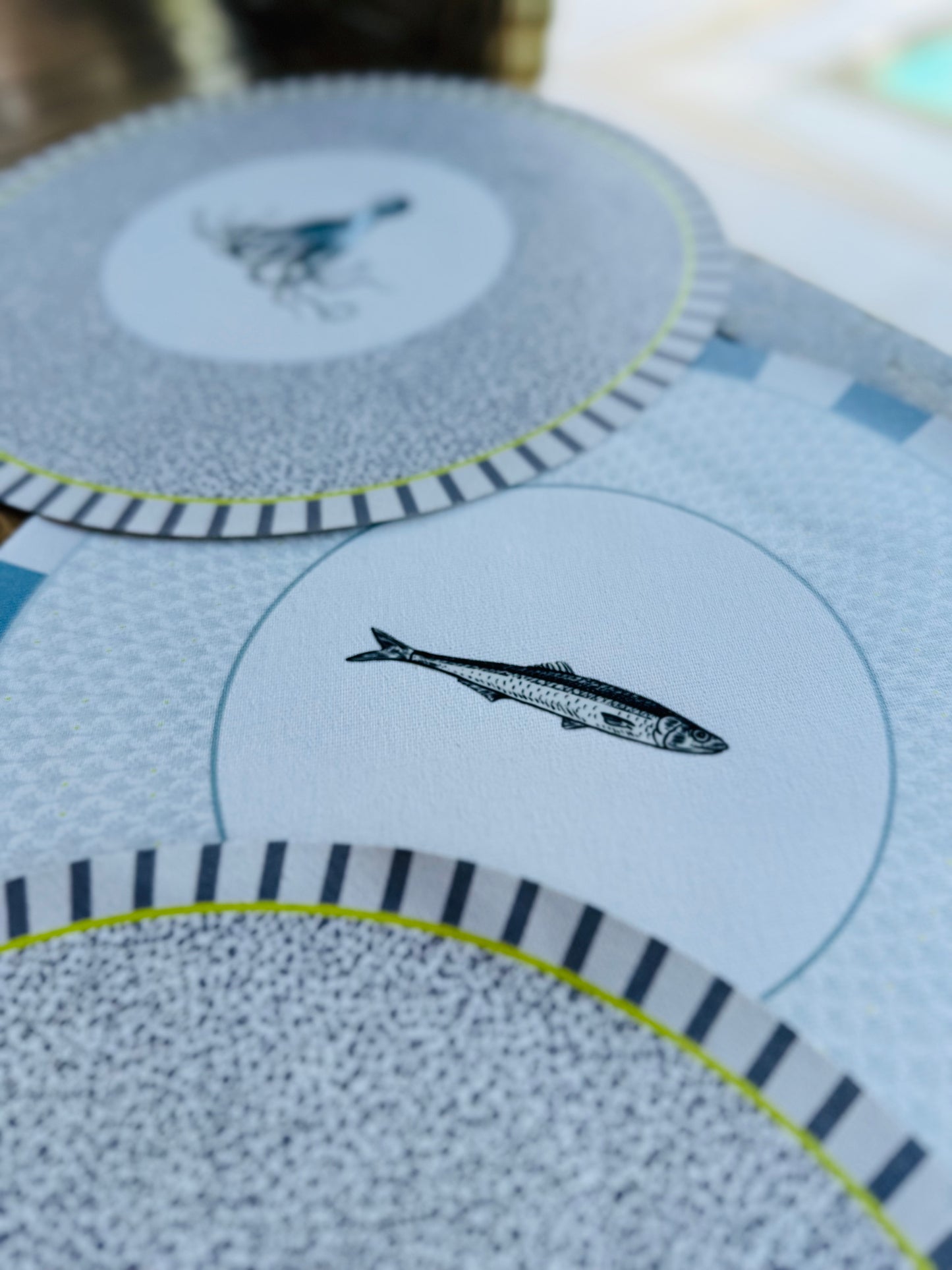 Set - 3Chic - Pesce Sardina - Grafica Foglie