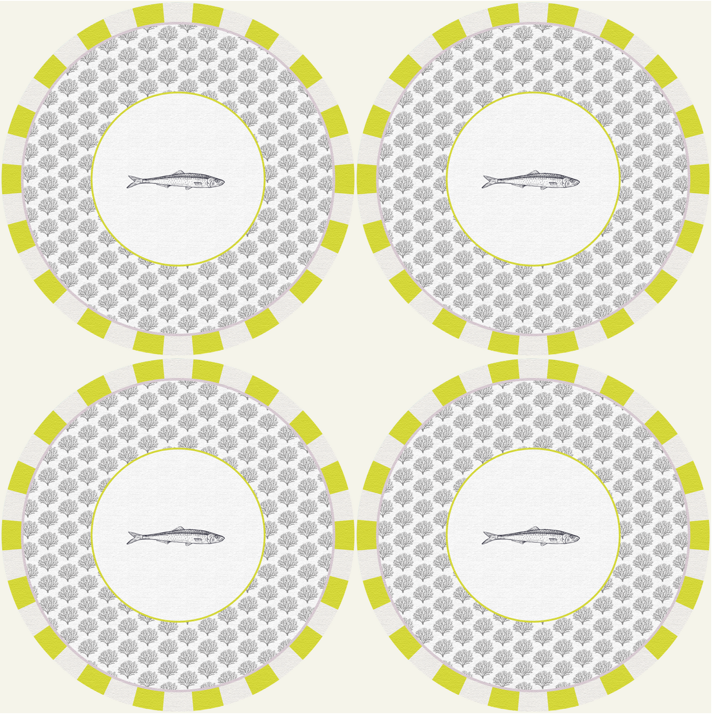 Set - 3Chic - Pesce Sardina - Grafica Coralli