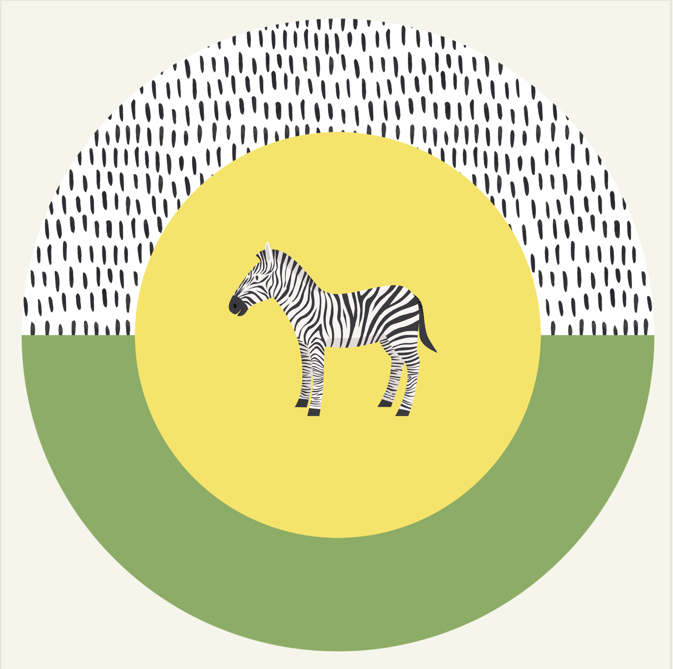 Sottopiatto Happy Kids - La zebra Tina