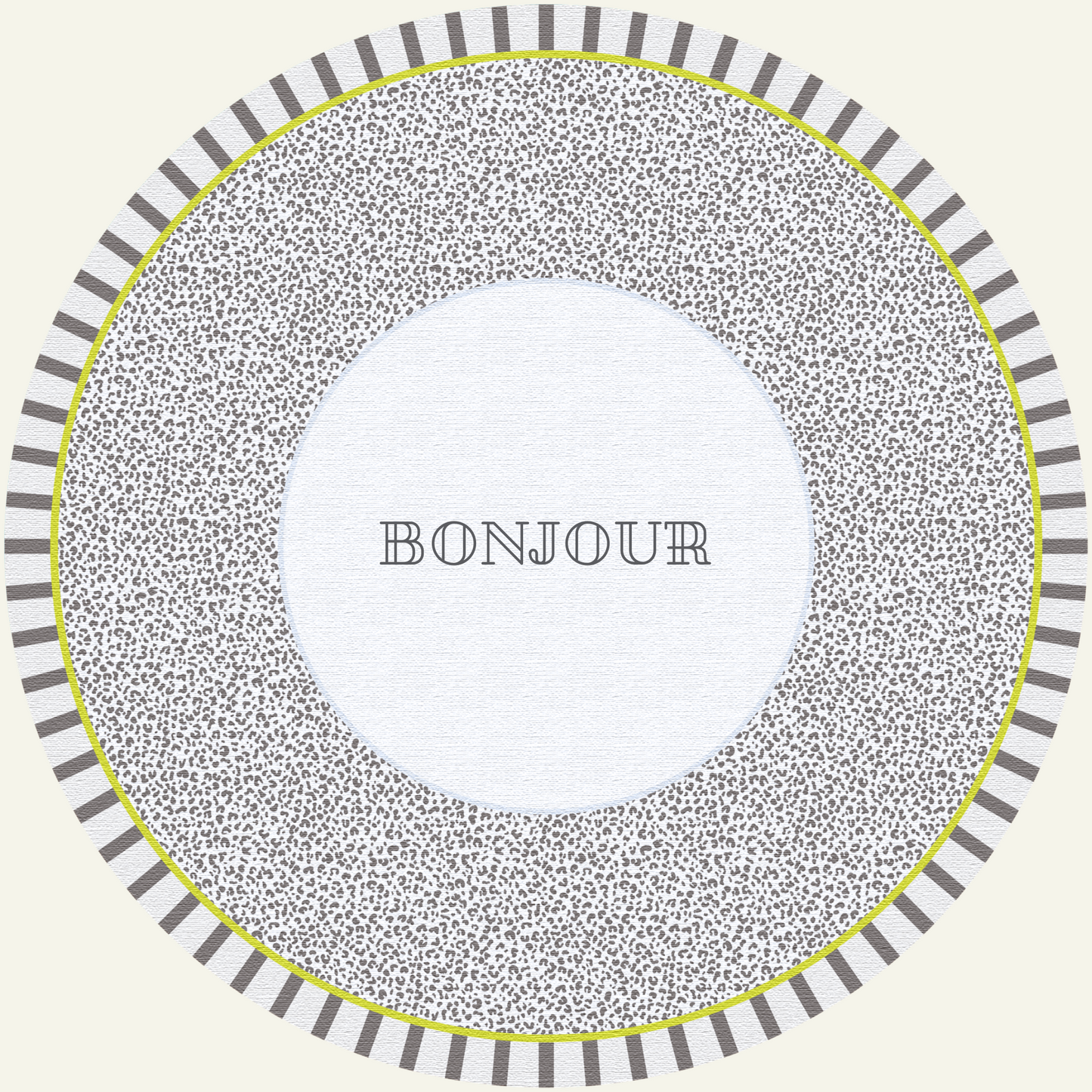 Sottopiatto - 3Chic - Bonjour - Grafica Animalier