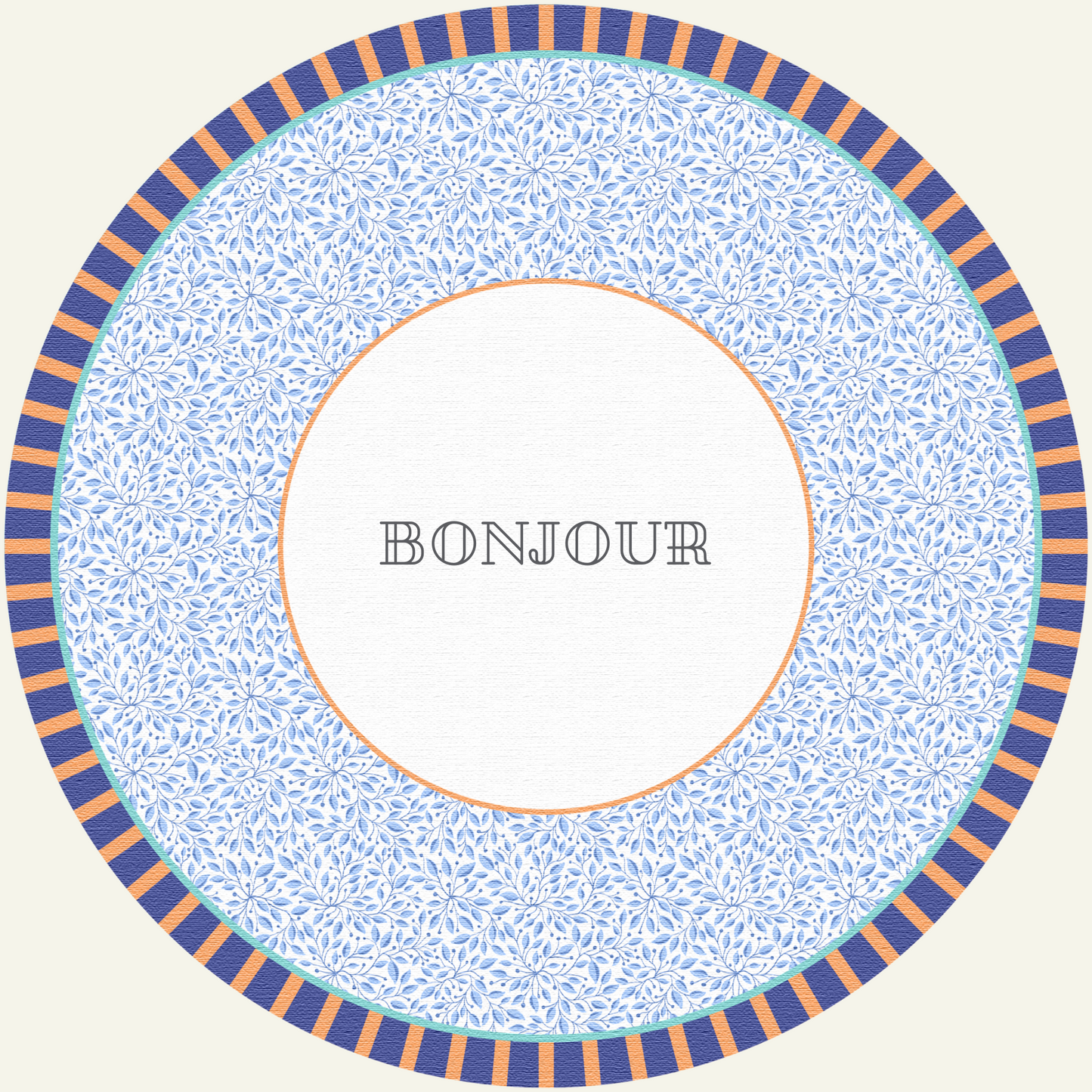 Sottopiatto - 3Chic - Bonjour - Grafica Floreale