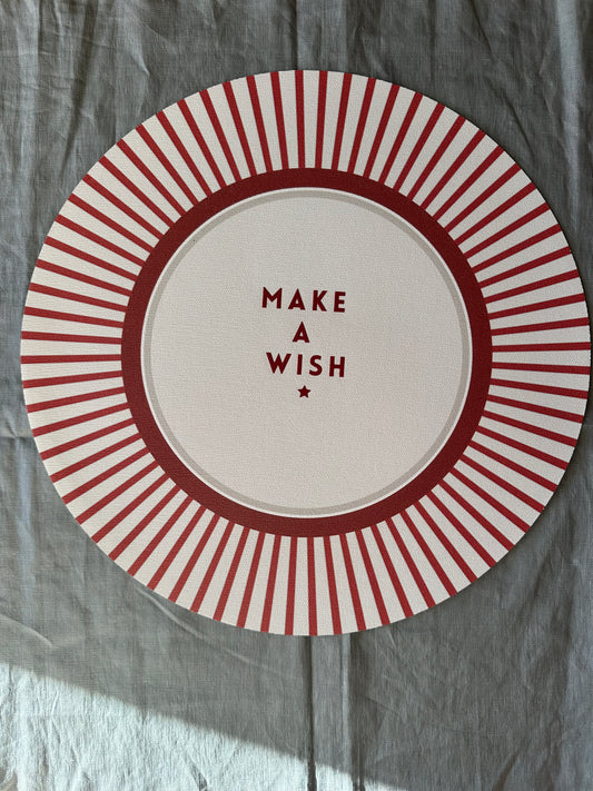 Sottopiatto - 3Chic - MAKE A WISH - Grafica Righe Rosse