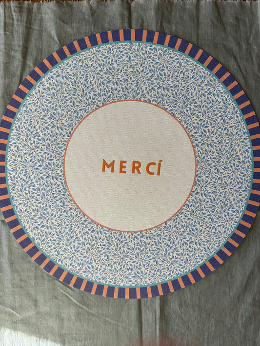 Sottopiatto - 3Chic - MERCÍ - Grafica Floreale