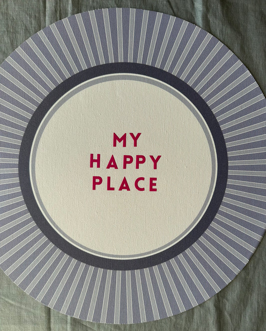 Sottopiatto - 3Chic - MY HAPPY PLACE - Grafica Righe Viola