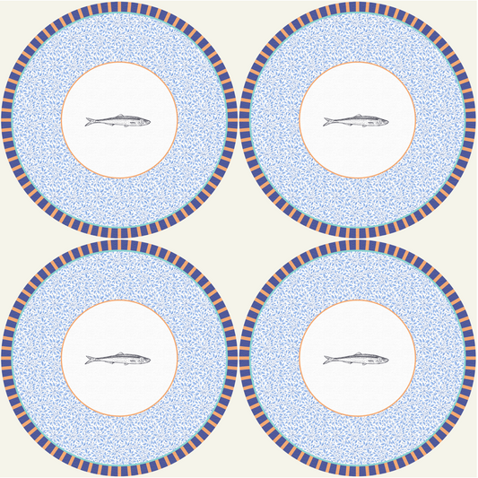 Set - 3Chic - Pesce Sardina - Grafica Floreale