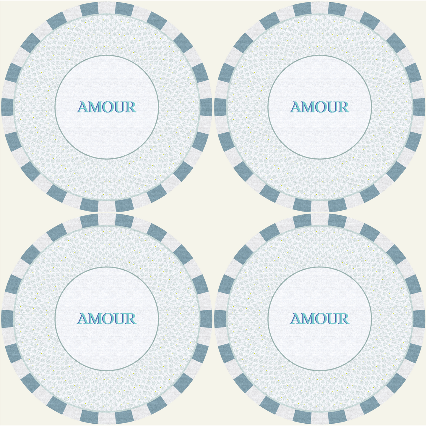 Set - 3Chic - Amour - Grafica Foglie