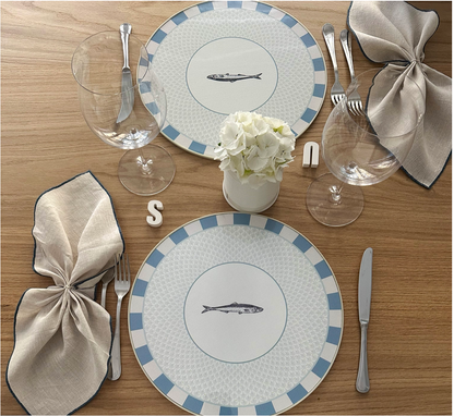 Set - 3Chic - Pesce Sardina - Grafica Foglie